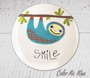 Rocklin Sloth Smile Plate