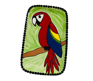 Rocklin Scarlet Macaw Plate