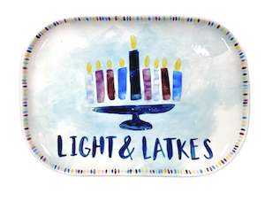 Rocklin Hanukkah Light & Latkes Platter
