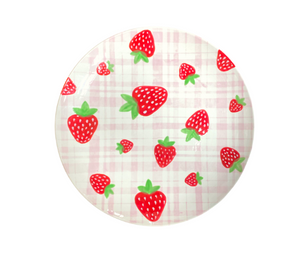 Rocklin Strawberry Plaid Plate