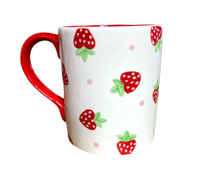 Rocklin Strawberry Dot Mug
