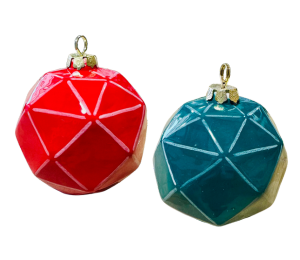 Rocklin Jewel Toned Faceted Ornament