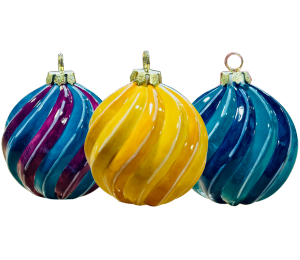 Rocklin Jewel Toned Spiral Ornament